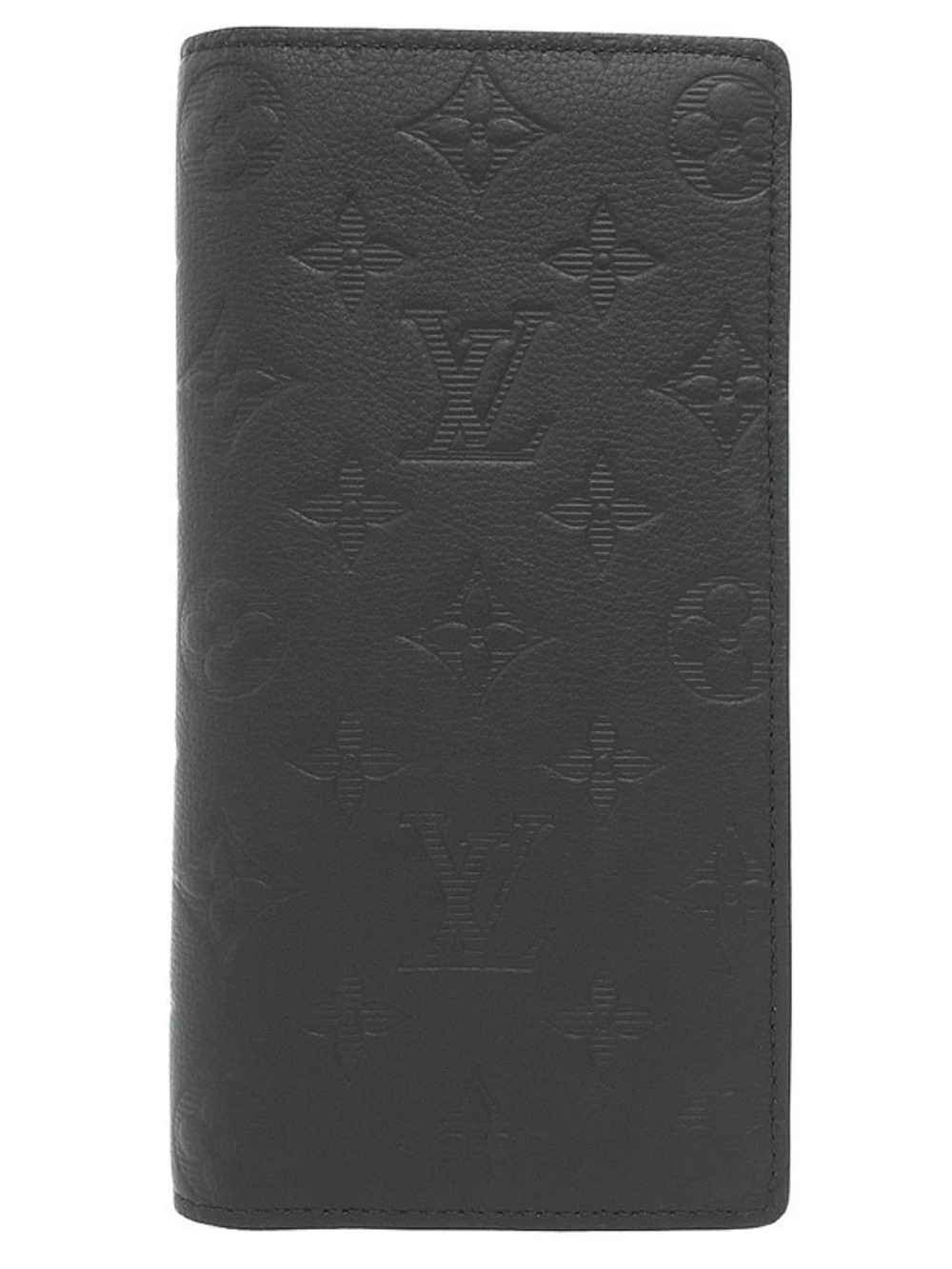 Louis Vuitton Monogram Shadow Black Portefeuille Brazza Bi fold Long Wallet